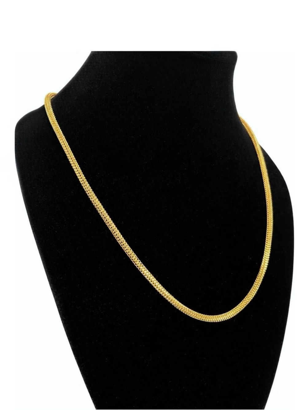 Gold-Tone Mesh Chain Necklace